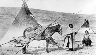 Indios Pawnee, Nebraska, c.1880-1900 de American Photographer